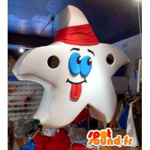 Maskot gigantisk hvit stjerne. stjerne~~POS TRUNC Costume - MASFR005534 - Ikke-klassifiserte Mascots