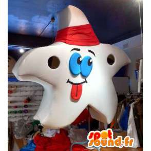 Maskot obří bílá hvězda. hvězda Costume - Nezařazení maskoti - MASFR005534 - SpotSound.fr