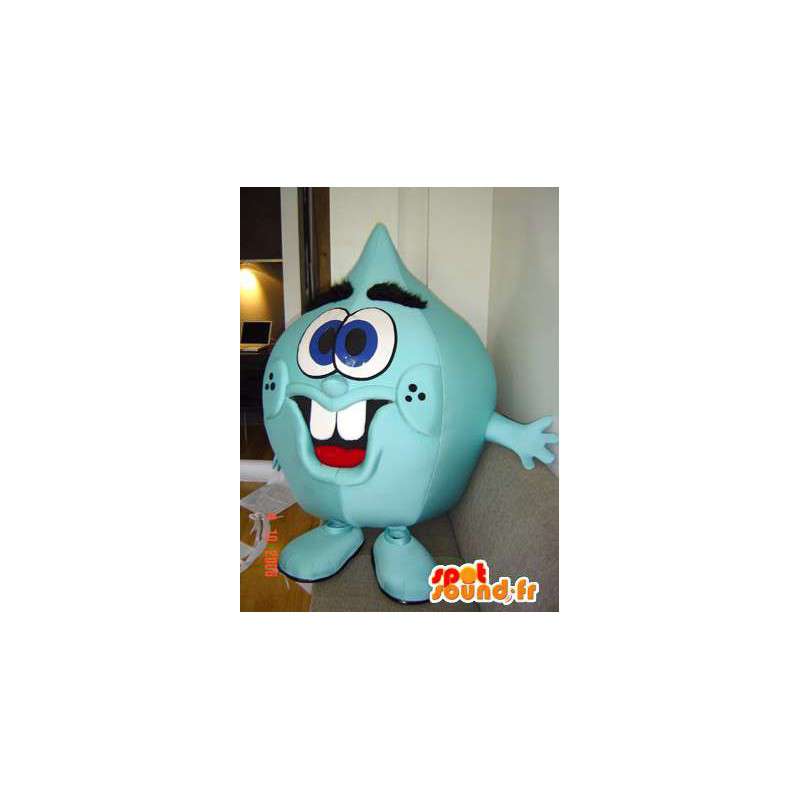 Mascotte de monstre vert en forme de goutte - MASFR005535 - Mascottes de monstres