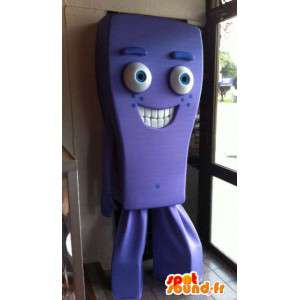 Mascot muotoinen violetti mies hymyillen - MASFR005539 - Mascottes Homme