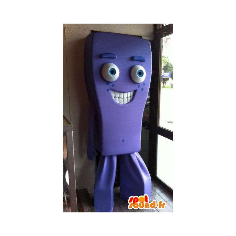 Mascotte en forme de bonhomme violet, souriant - MASFR005539 - Mascottes Homme