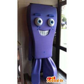 Mascot muotoinen violetti mies hymyillen - MASFR005539 - Mascottes Homme