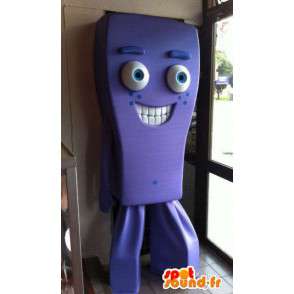 Mascotte en forme de bonhomme violet, souriant - MASFR005539 - Mascottes Homme