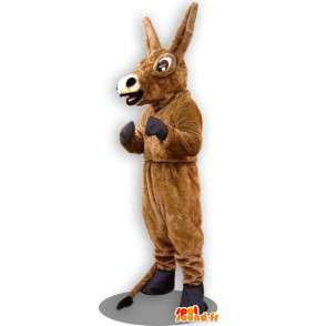 Mascot burro castanho com grandes orelhas - MASFR005541 - Mascotes animais