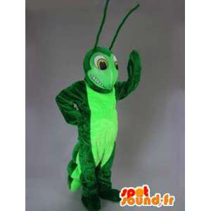 De dois tons mascote lagarta verde - MASFR005542 - mascotes Insect