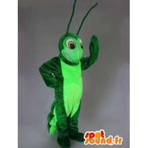 Tvåfärgad grön larvmaskot - Spotsound maskot
