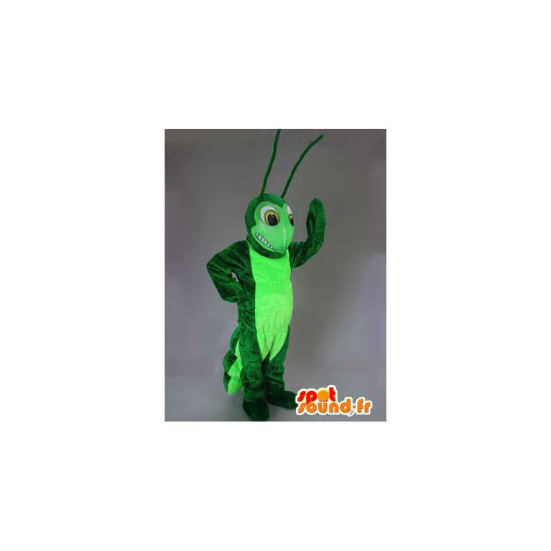Tvåfärgad grön larvmaskot - Spotsound maskot