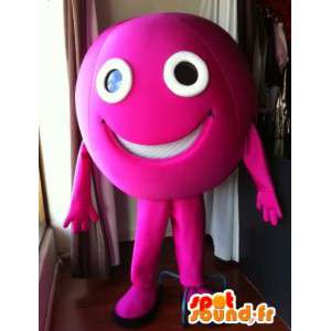 Rosa bola mascote tamanho gigante. terno rosa - MASFR005547 - Mascotes não classificados