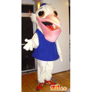 Mascot pelicano gaivota gigante. Costume Gull Ivory - MASFR005555 - Mascotes do oceano