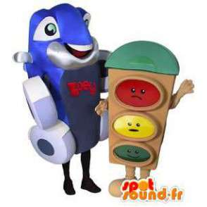 Mascot Auto und Ampel. Packung mit 2 - MASFR005561 - Maskottchen von Objekten