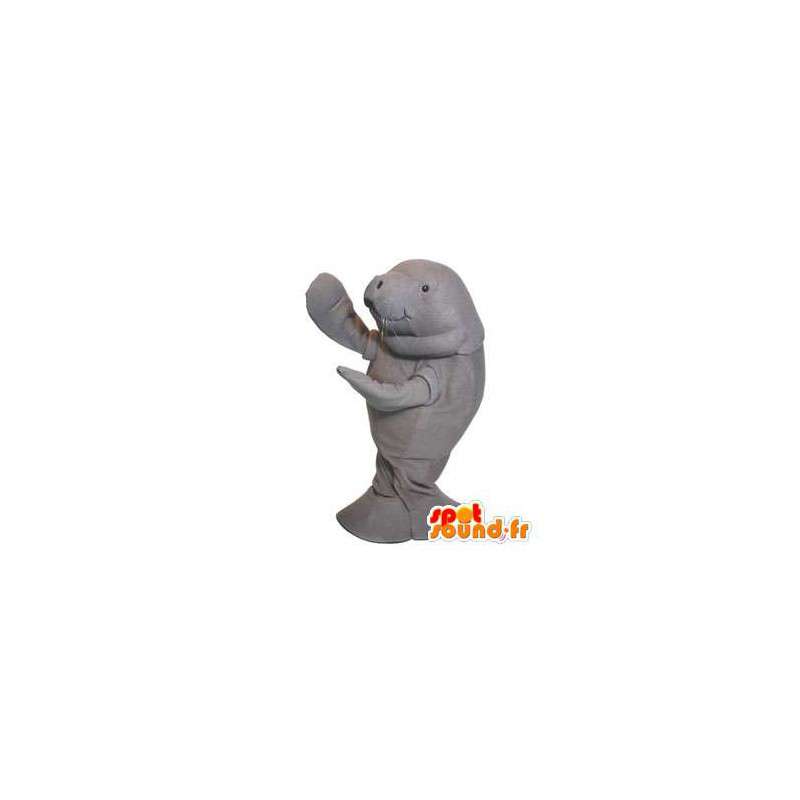 Grijs walrus mascotte. Sea Lion Costume - MASFR005593 - mascottes Seal