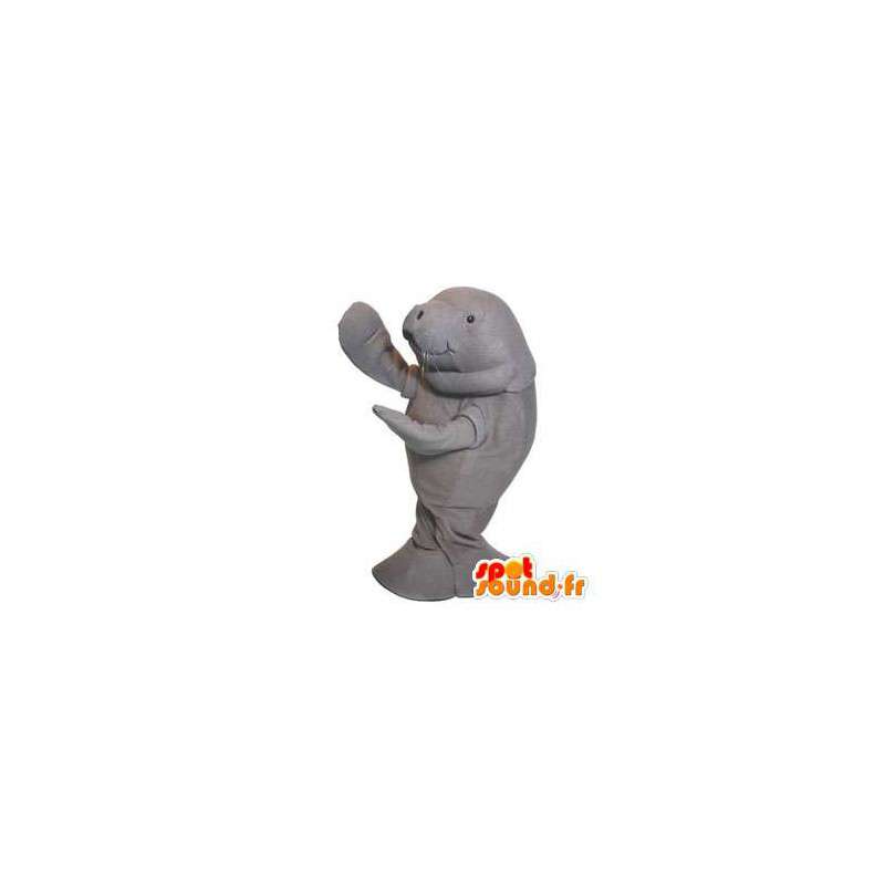 Grijs walrus mascotte. Sea Lion Costume - Seal mascottes - MASFR005593 - SpotSound.fr