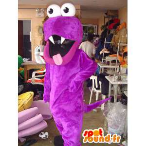 Violetti hirviö maskotti. violetti käärme puku - MASFR005618 - Mascottes de monstres