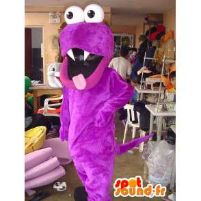 Mostro mascotte viola. Serpente costume viola - MASFR005618 - Mascotte di mostri