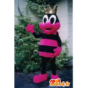 Mascot insecto negro y rosa. Hormigas de colores de fantasía - MASFR005626 - Mascotas Ant