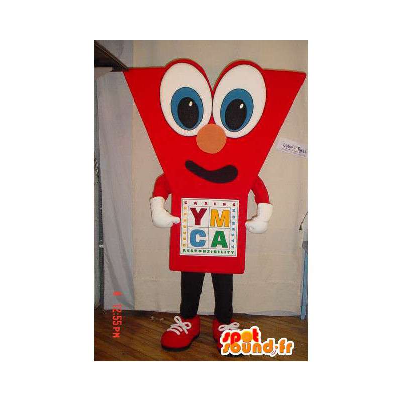 Mascot formet rød Y. Costume Y - MASFR005633 - Ikke-klassifiserte Mascots