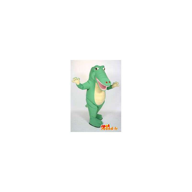 Green giant crocodile mascot. Crocodile costume - MASFR005646 - Mascot of crocodiles