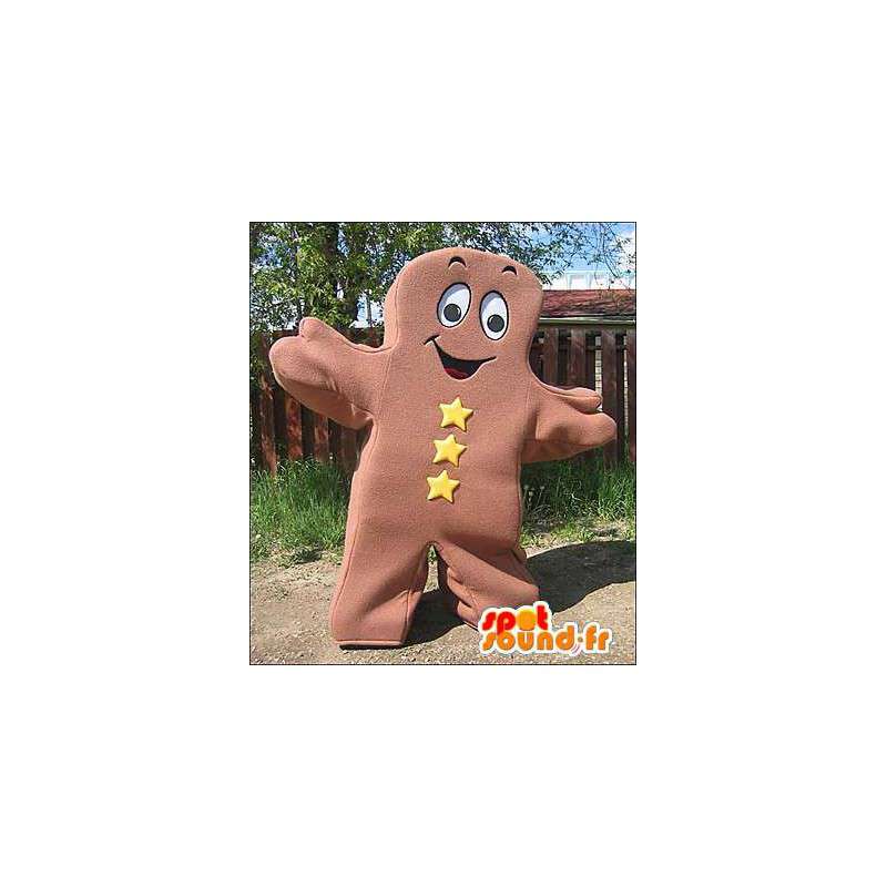 Brood koekje mascotte bruin specerijen - MASFR005654 - Vegetable Mascot