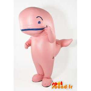 Maskot růžový velryba. Whale Costume - Maskoti oceánu - MASFR005661 - SpotSound.fr