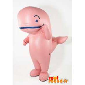 Mascotte roze walvis. Whale Costume - Mascottes van de oceaan - MASFR005661 - SpotSound.fr