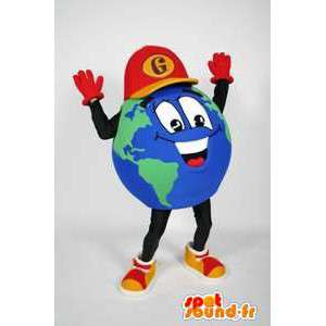 Planet Earth maskot. Jorddräkt - Spotsound maskot