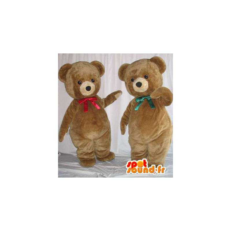 Plysj teddy maskoter. 2 stk Maskoter - MASFR005669 - bjørn Mascot