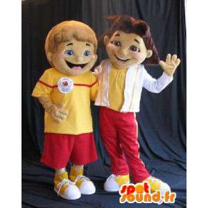 Mascots boy and girl. Pack of 2 - MASFR005671 - Mascots boys and girls
