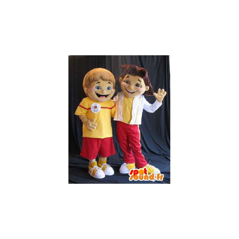 Mascots boy and girl. Pack of 2 - MASFR005671 - Mascots boys and girls