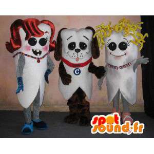 Custom mascots teeth. Pack of 3 - MASFR005673 - Mascots unclassified