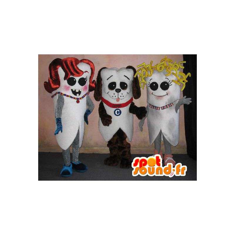 Mascotas de dientes personalizados. Pack de 3 - MASFR005673 - Mascotas sin clasificar