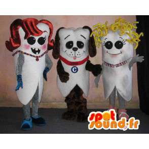 Custom mascots teeth. Pack of 3 - MASFR005673 - Mascots unclassified
