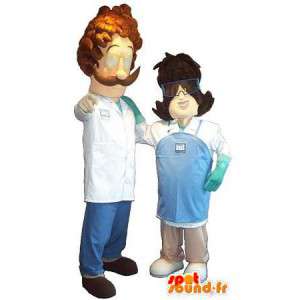 Cientistas aperte mascote. Pack of 2 - MASFR005688 - Mascotes homem