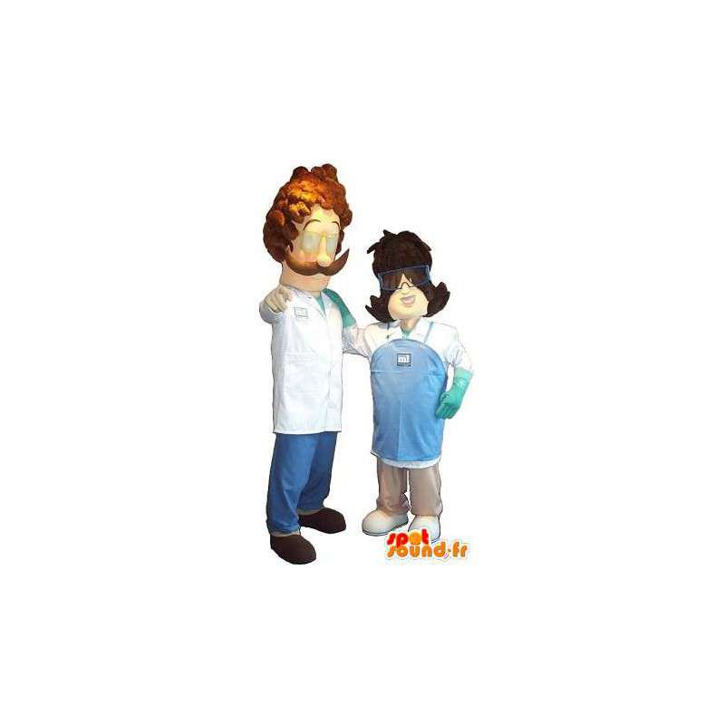 Cientistas aperte mascote. Pack of 2 - MASFR005688 - Mascotes homem