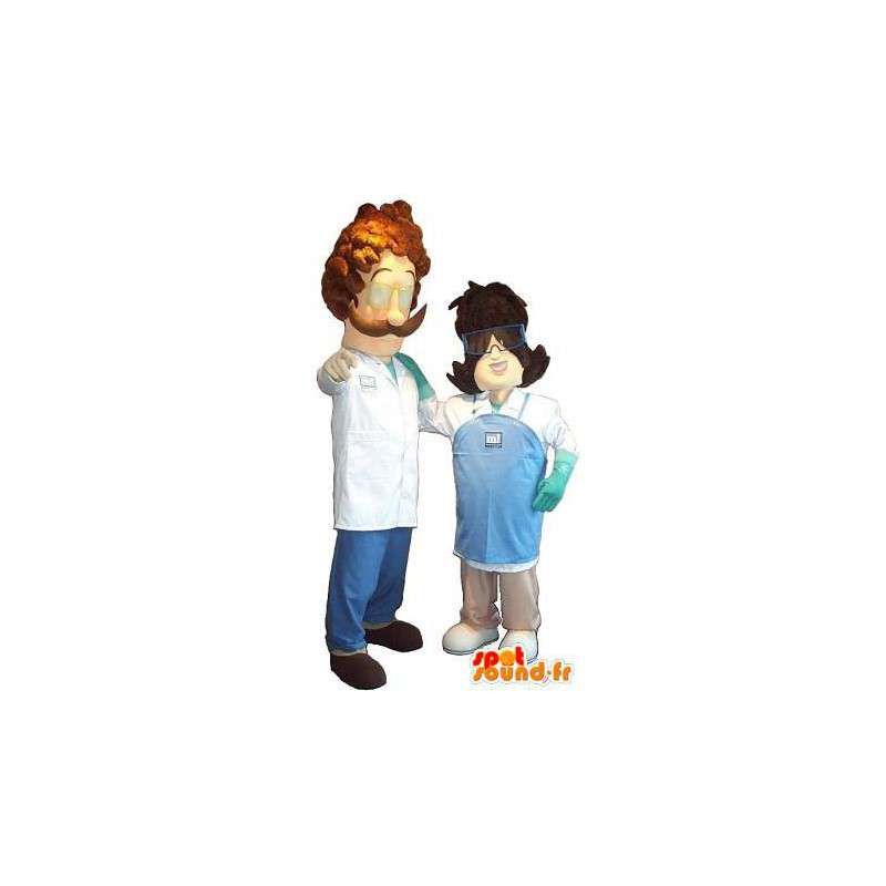 Mascot couple of scientists. Pack of 2 - MASFR005688 - Human mascots
