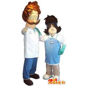 Cientistas aperte mascote. Pack of 2 - MASFR005688 - Mascotes homem