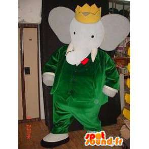 Mascotte de Babar, le célèbre éléphant de dessin animé - MASFR005704 - Mascottes Personnages célèbres