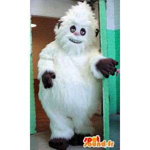 Mascot yeti blanco, todo peludo. Traje de Yeti - MASFR005708 - Mascotas animales desaparecidas