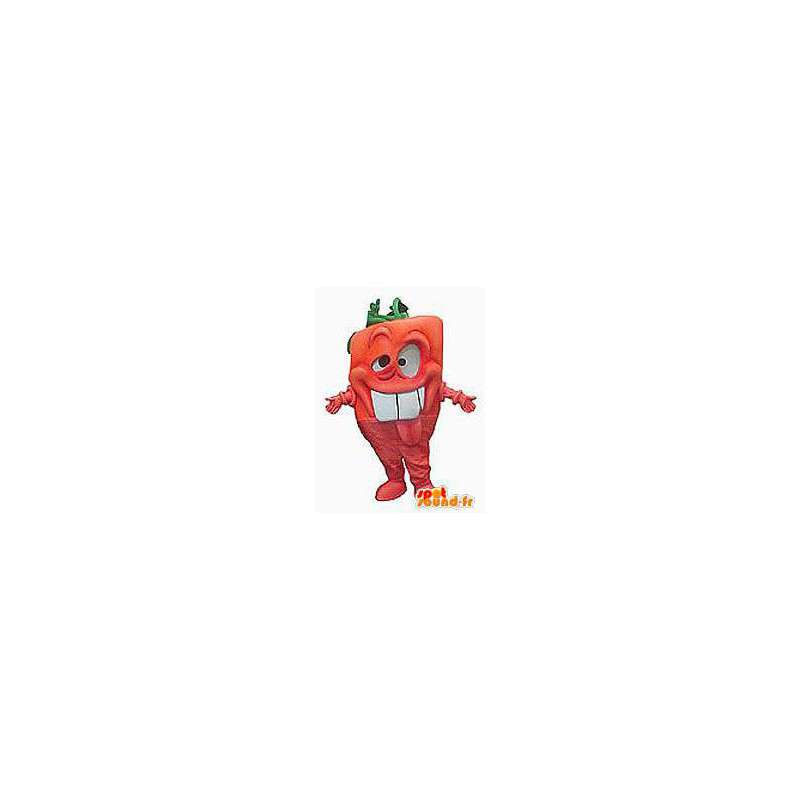 Arancione mascotte carota, divertente. Carota Costume - MASFR005725 - Mascotte di verdure