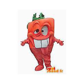 Orange gulrot maskot morsomt. Carrot Costume - Grønnsaksmaskott - MASFR005725 - SpotSound.fr
