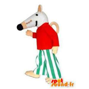 Kledd hvit mus maskot. mus Costume - Mus maskot - MASFR005726 - SpotSound.fr