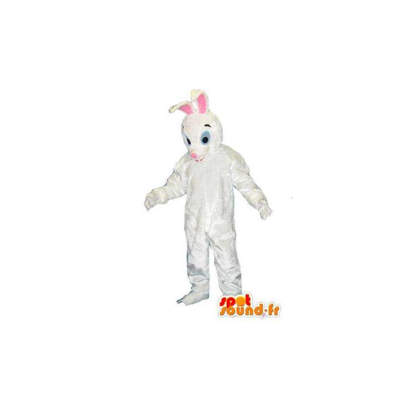 Jätte vit kaninmaskot. Vit kanin kostym - Spotsound maskot