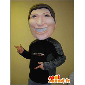 Mascot uomo vestito con una Mondetta sport - MASFR005753 - Umani mascotte