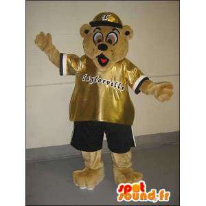 Mascot teddy bear dressed as rapper - MASFR005756 - Bear mascot