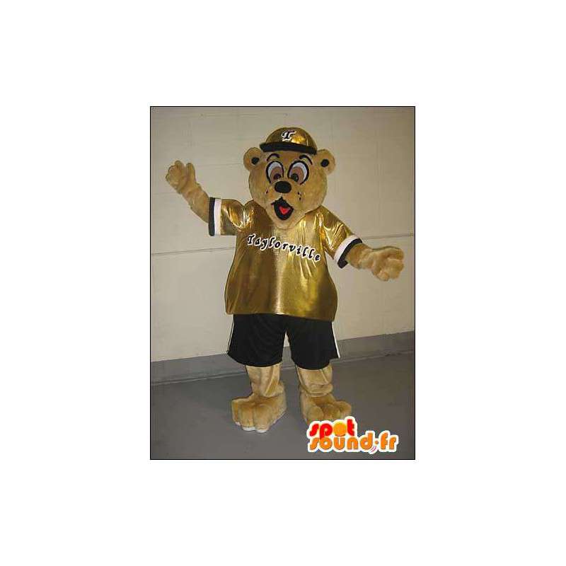 Mascot teddy bear dressed as rapper - MASFR005756 - Bear mascot