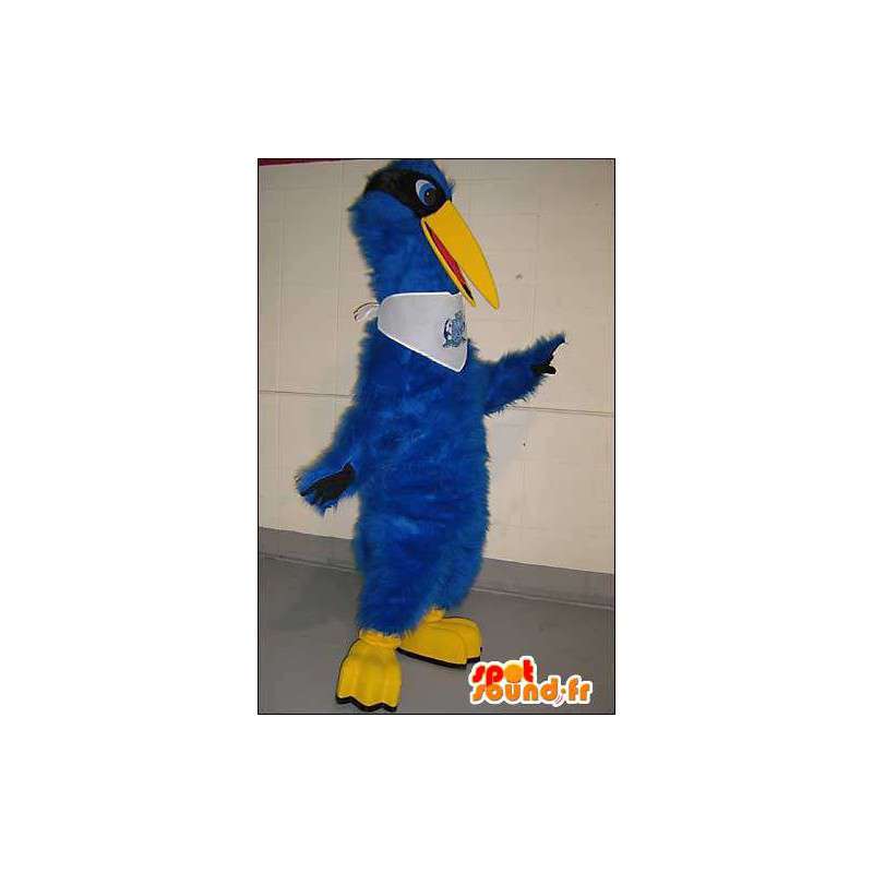 Mascot bird blue and yellow. Costume Bluebird - MASFR005761 - Mascot of birds