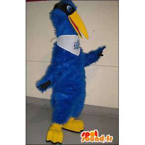 Mascot bird blue and yellow. Costume Bluebird - MASFR005761 - Mascot of birds