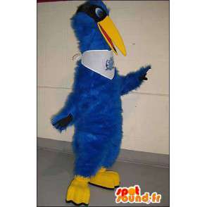 Mascot uccello blu e giallo. Costume Bluebird - MASFR005761 - Mascotte degli uccelli