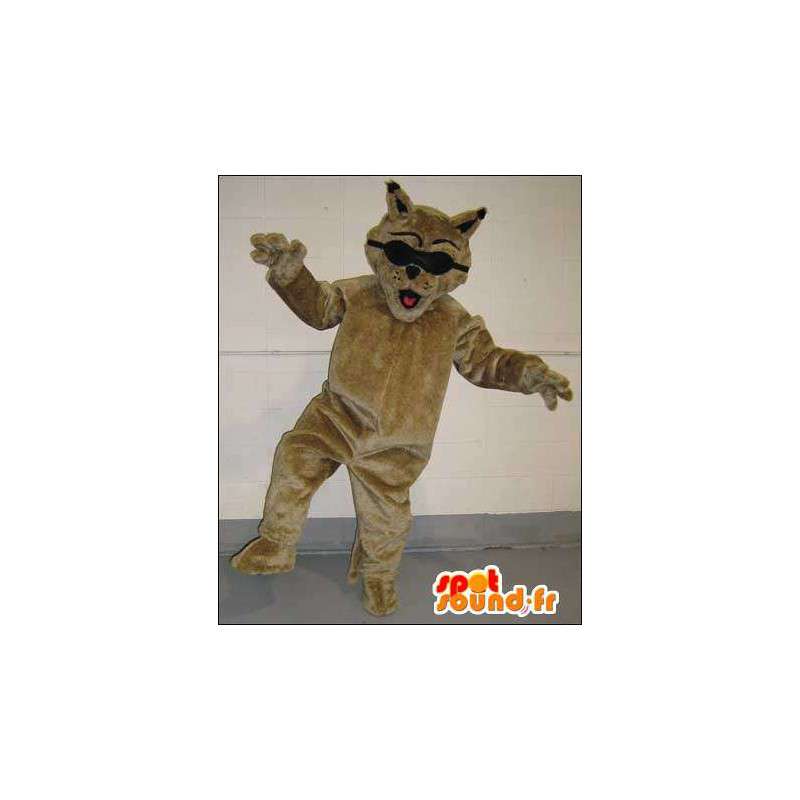 Mascot braune und schwarze Katze - MASFR005762 - Katze-Maskottchen