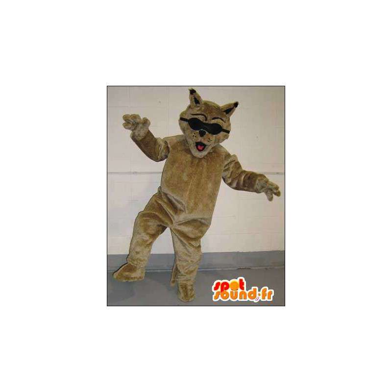 Mascot gatto marrone e nero - MASFR005762 - Mascotte gatto