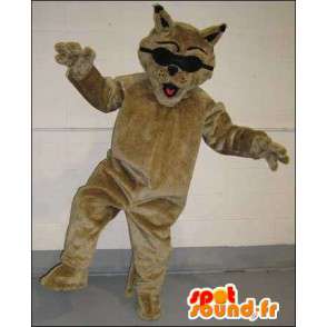 Mascot braune und schwarze Katze - MASFR005762 - Katze-Maskottchen